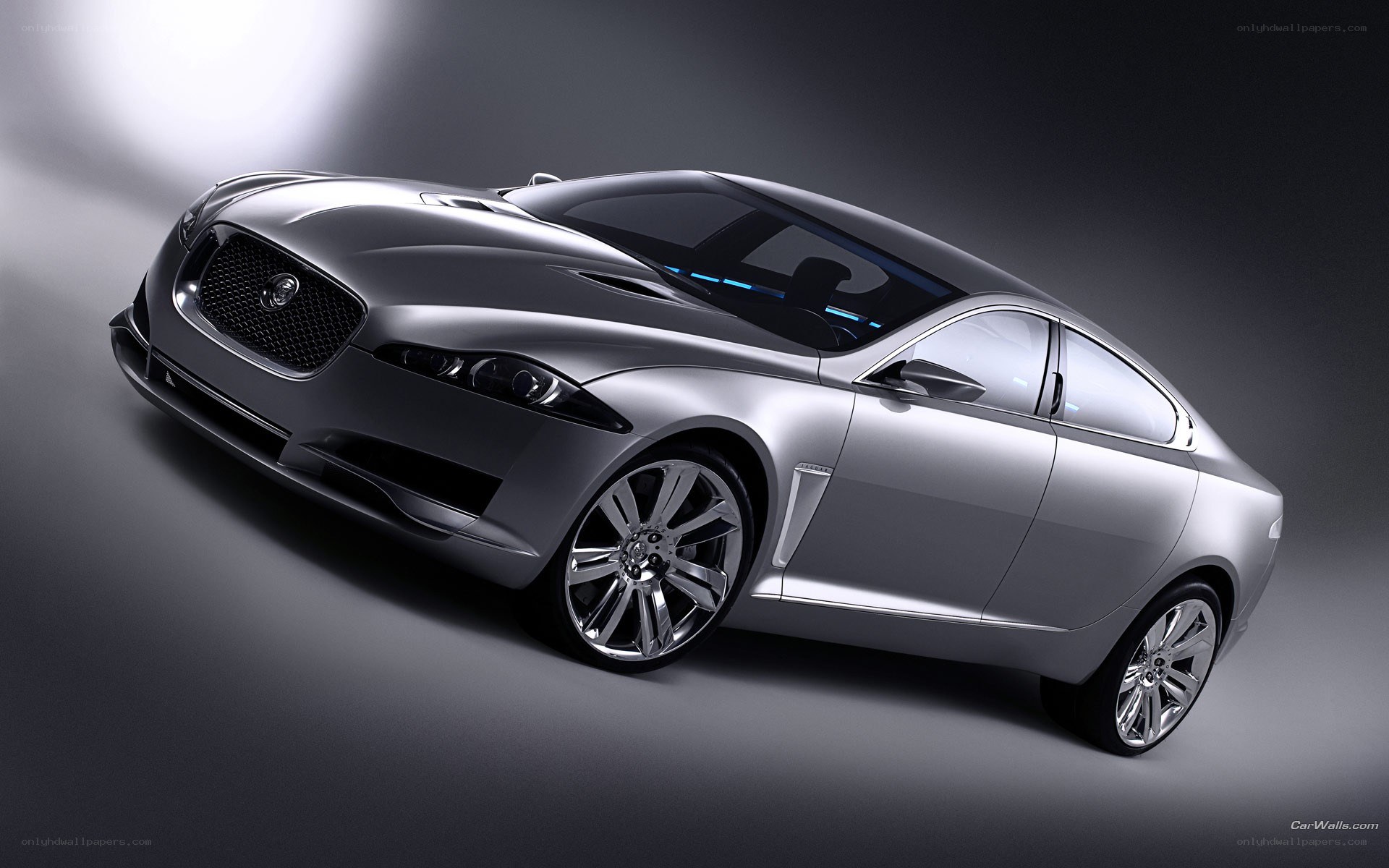 silver jaguar concept car