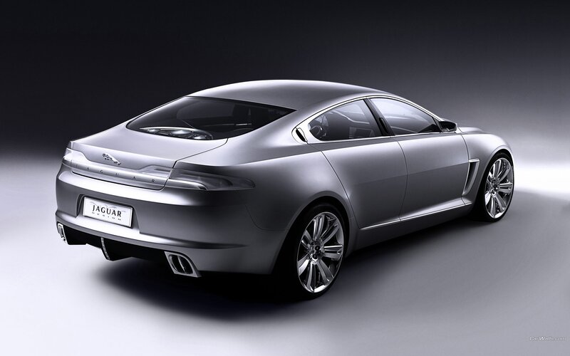 Silver Jaguar concept car