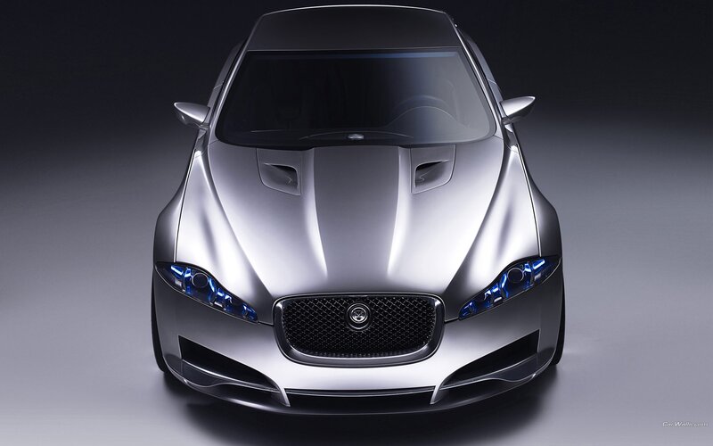 silver jaguar concept car