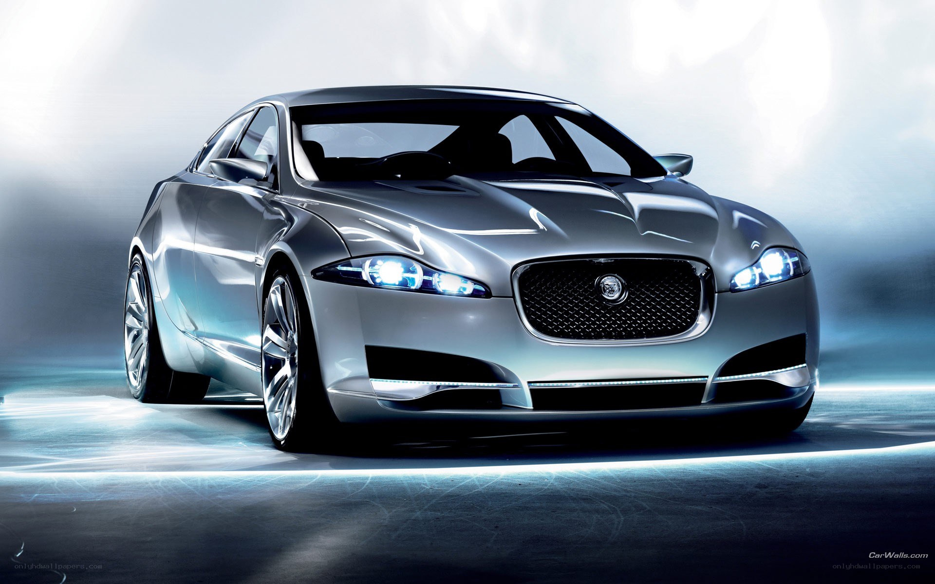 silver jaguar concept car