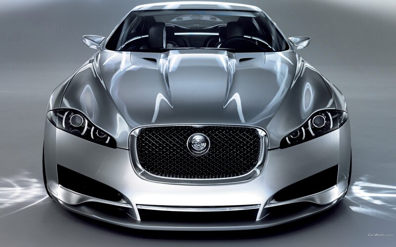 silver jaguar concept car