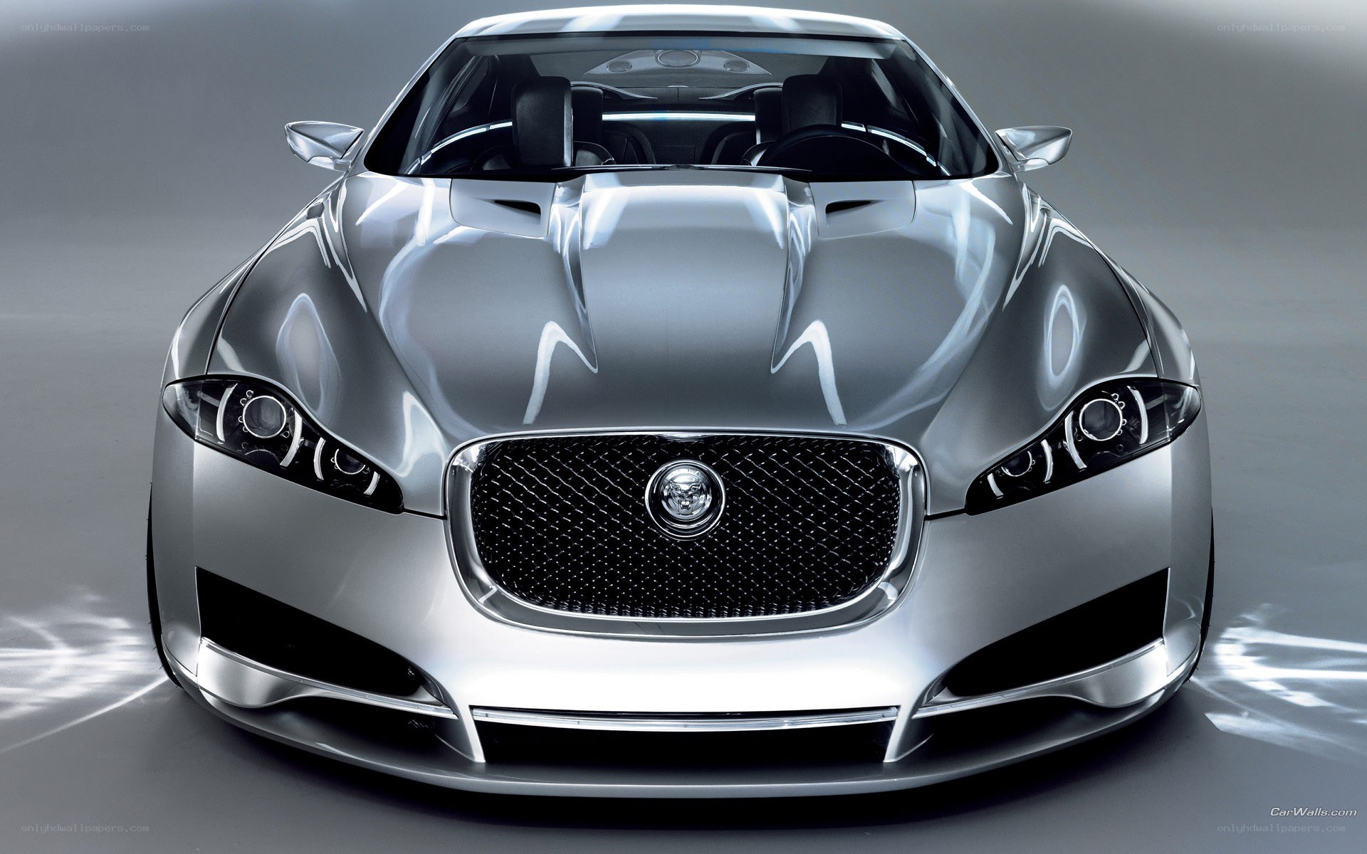 silver jaguar concept car