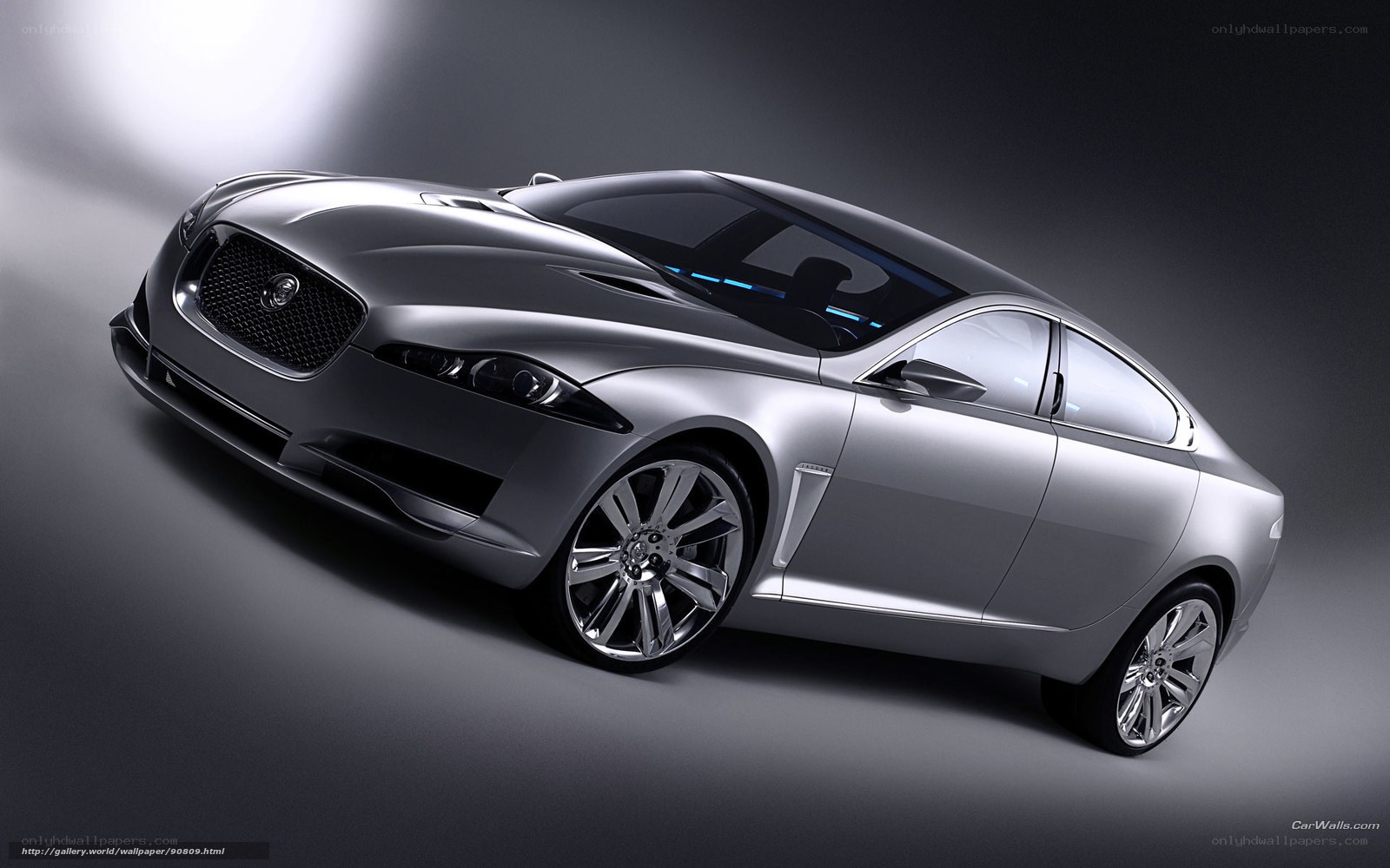 Silver Jaguar Concept Car