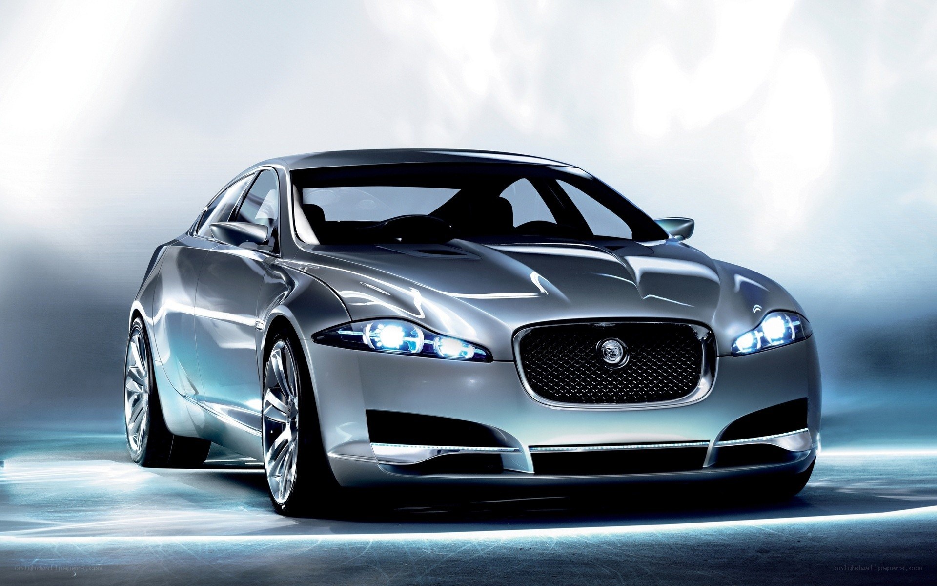 Silver Jaguar concept car