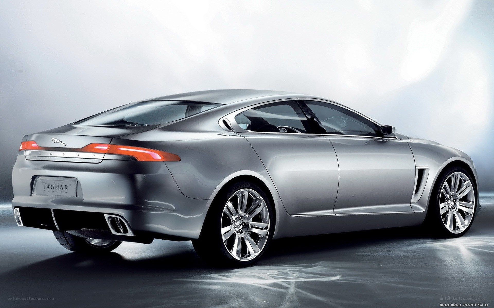 Silver Jaguar Concept Car