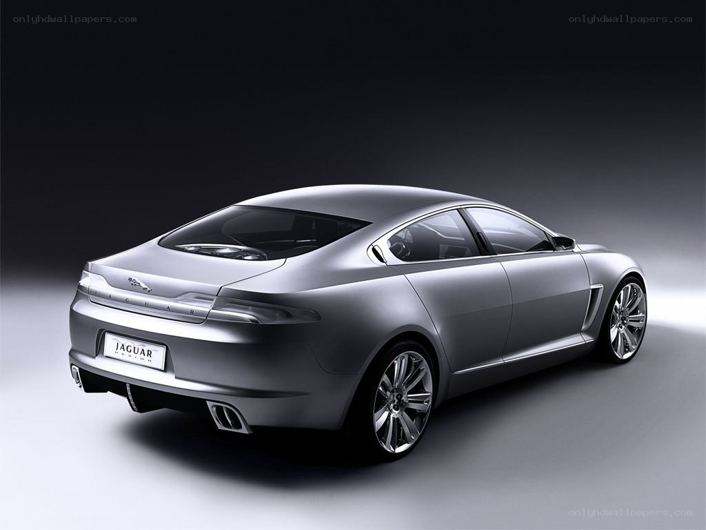 Silver Jaguar concept car