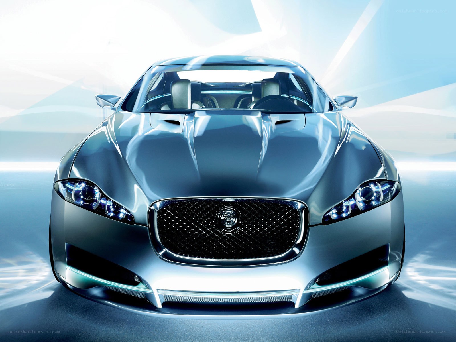 silver jaguar concept car
