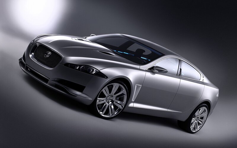 silver jaguar concept car