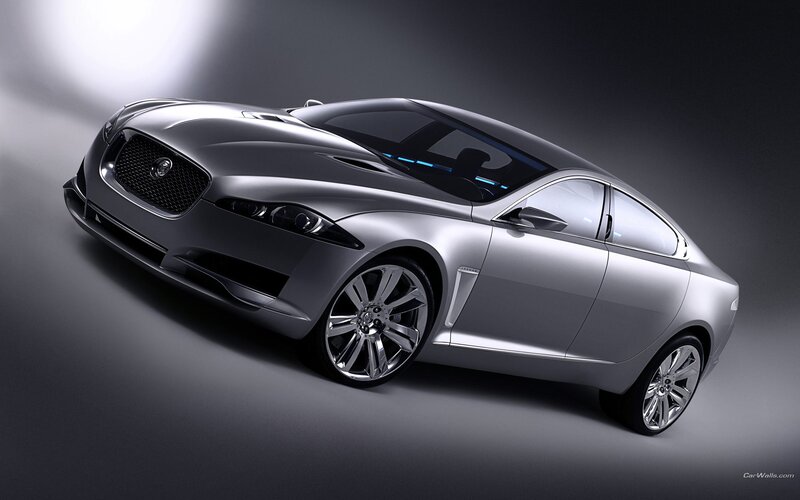Silver Jaguar Concept Car — Dramatic, 3d Render, Studio Lighting