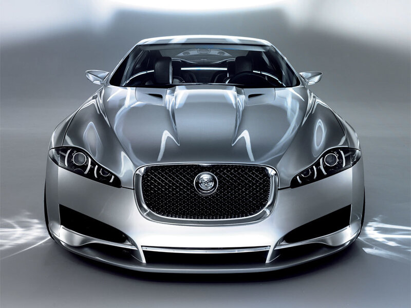Silver Jaguar Concept Car — Dramatic, Black
