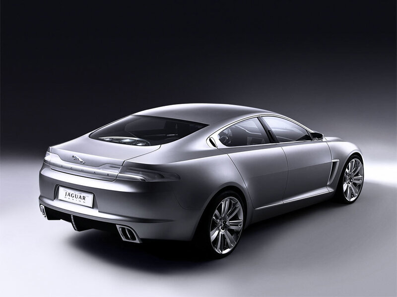 Silver Jaguar Concept Car — Dramatic, Photograph, Studio Lighting, License Plate, Black