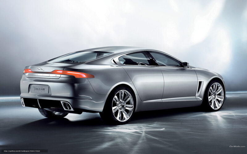 Silver Jaguar Concept Car — Dramatic, Photograph, Wheels
