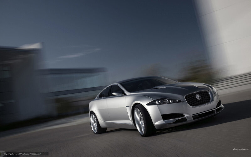 Silver Jaguar Concept Car — Dynamic