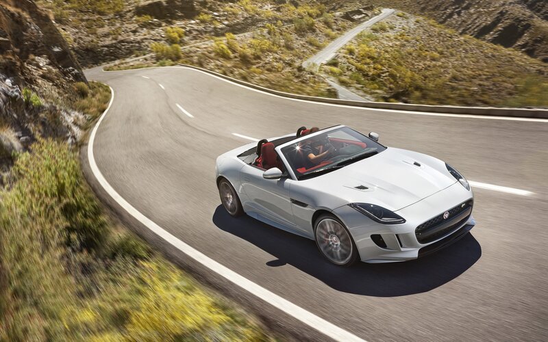 Silver Jaguar Convertible — White