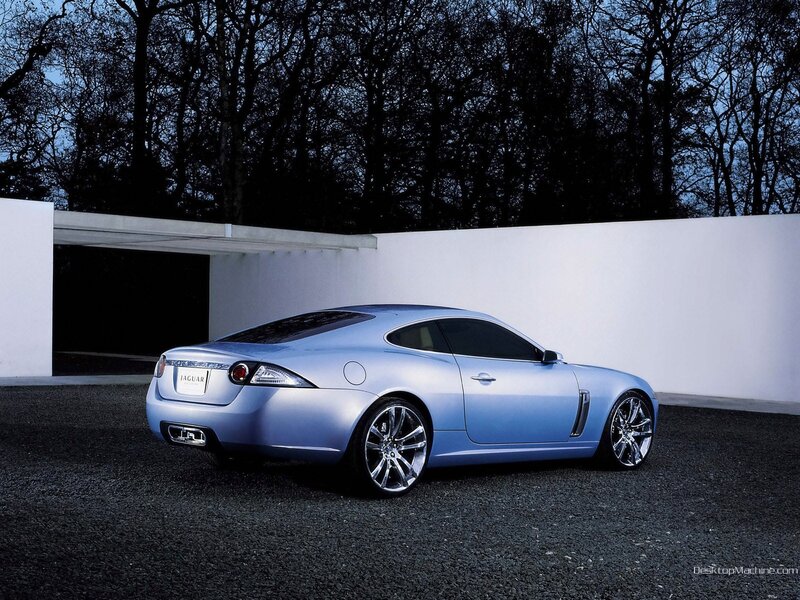 Silver Jaguar Coupe — Dramatic, Night
