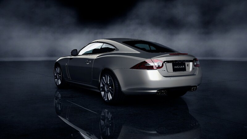 Silver Jaguar Coupe — Gray, Dramatic
