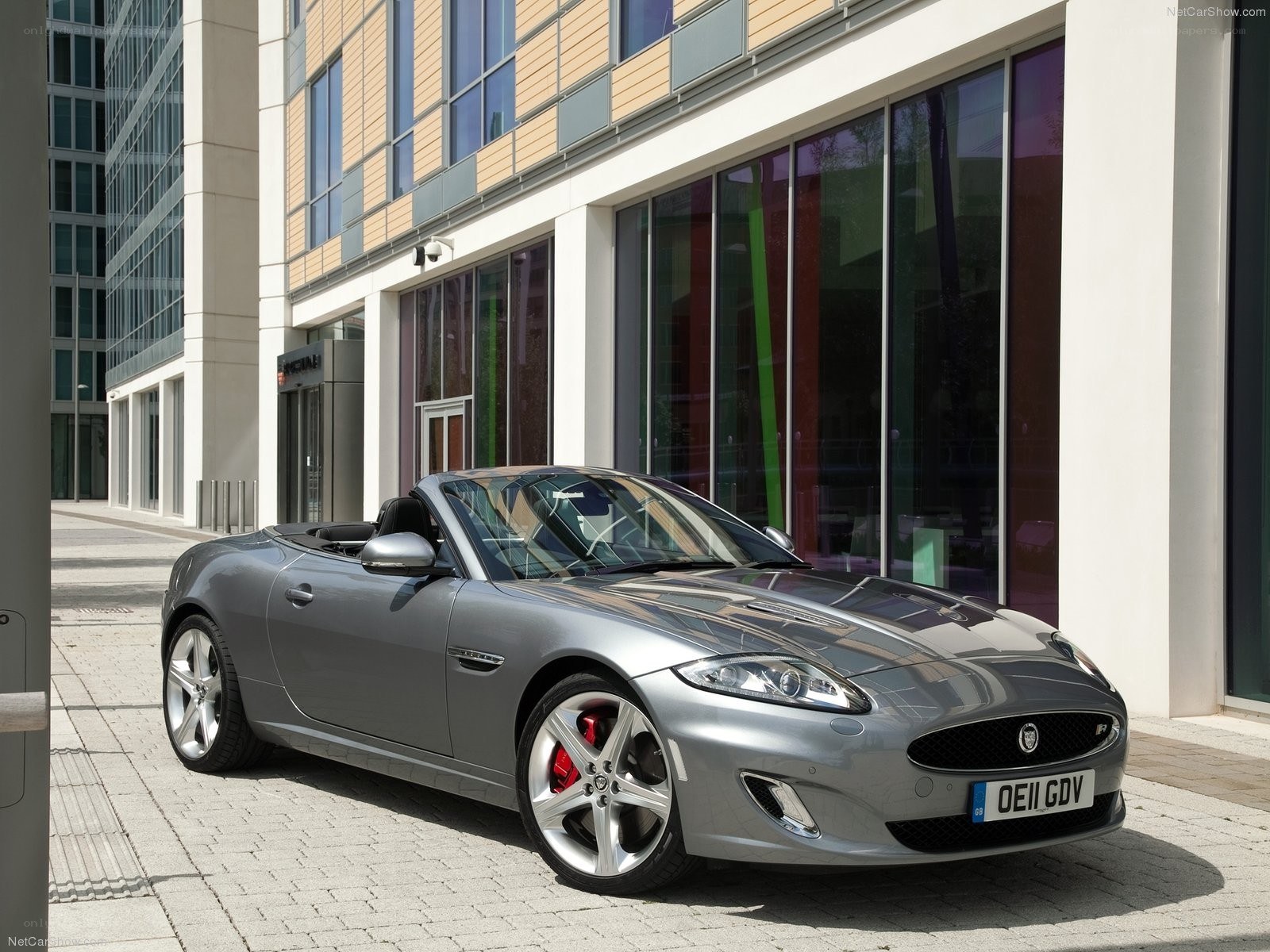 Silver Jaguar F-Type Convertible
