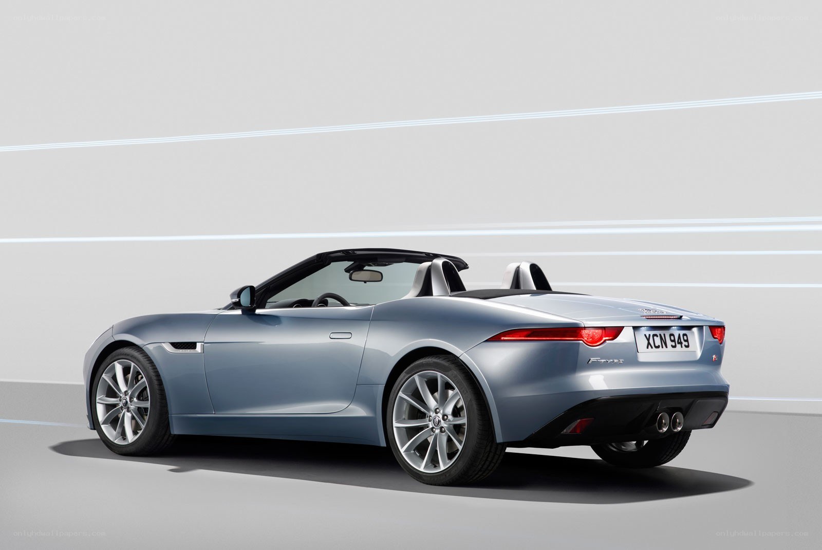 silver jaguar f-type convertible