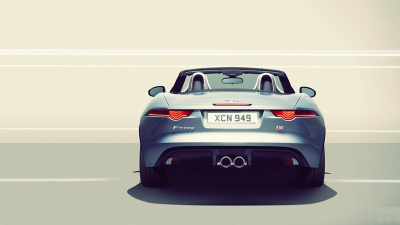 Silver Jaguar F-type — Minimalist