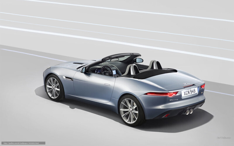 Silver Jaguar F-type — Modern, Photograph, Convertible