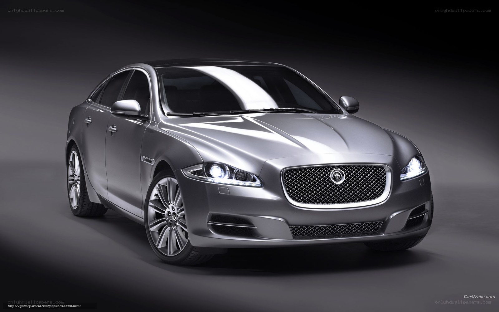 Silver Jaguar Luxury Sedan