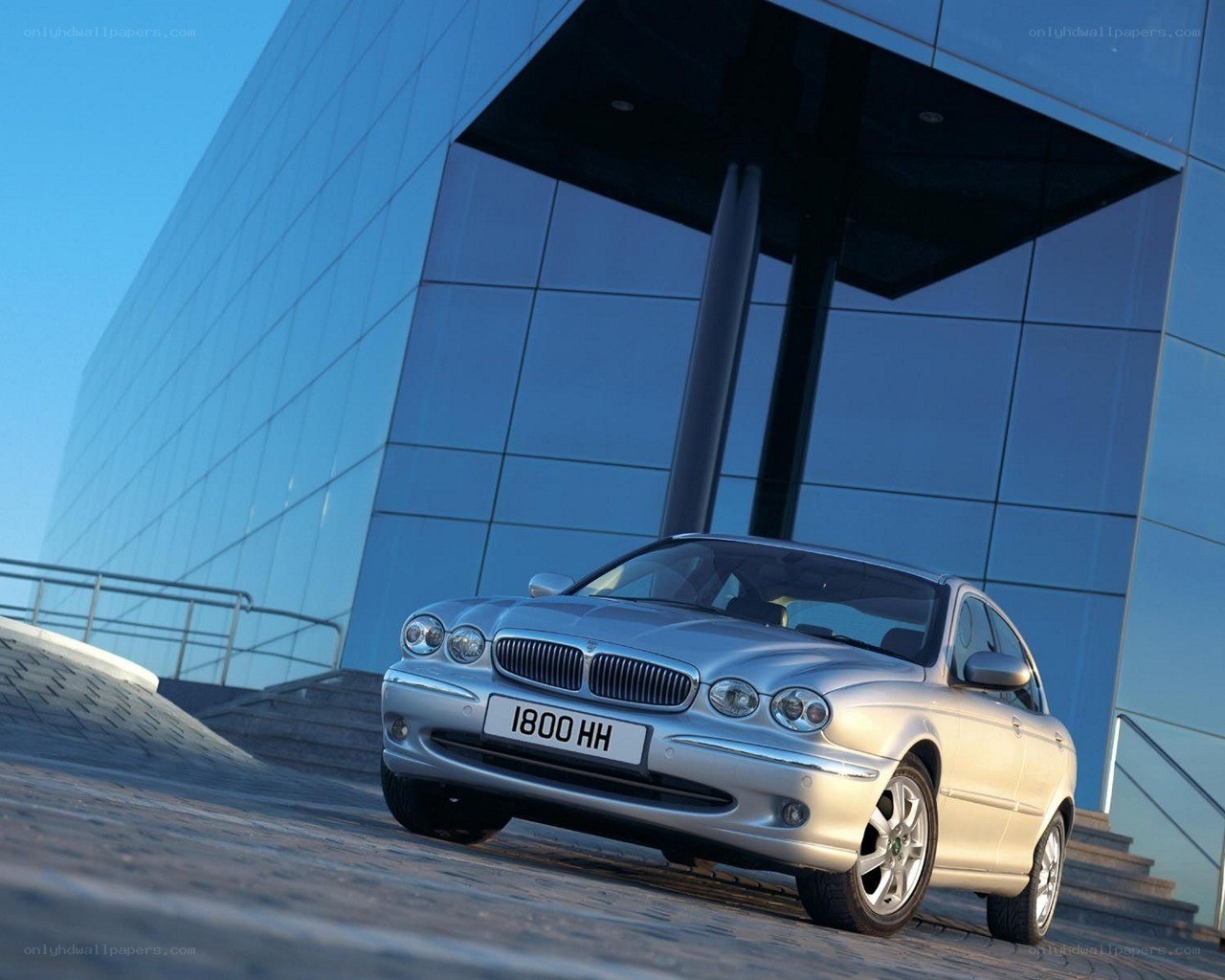 Silver Jaguar S-Type car
