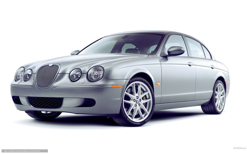 Silver Jaguar S-Type Sedan