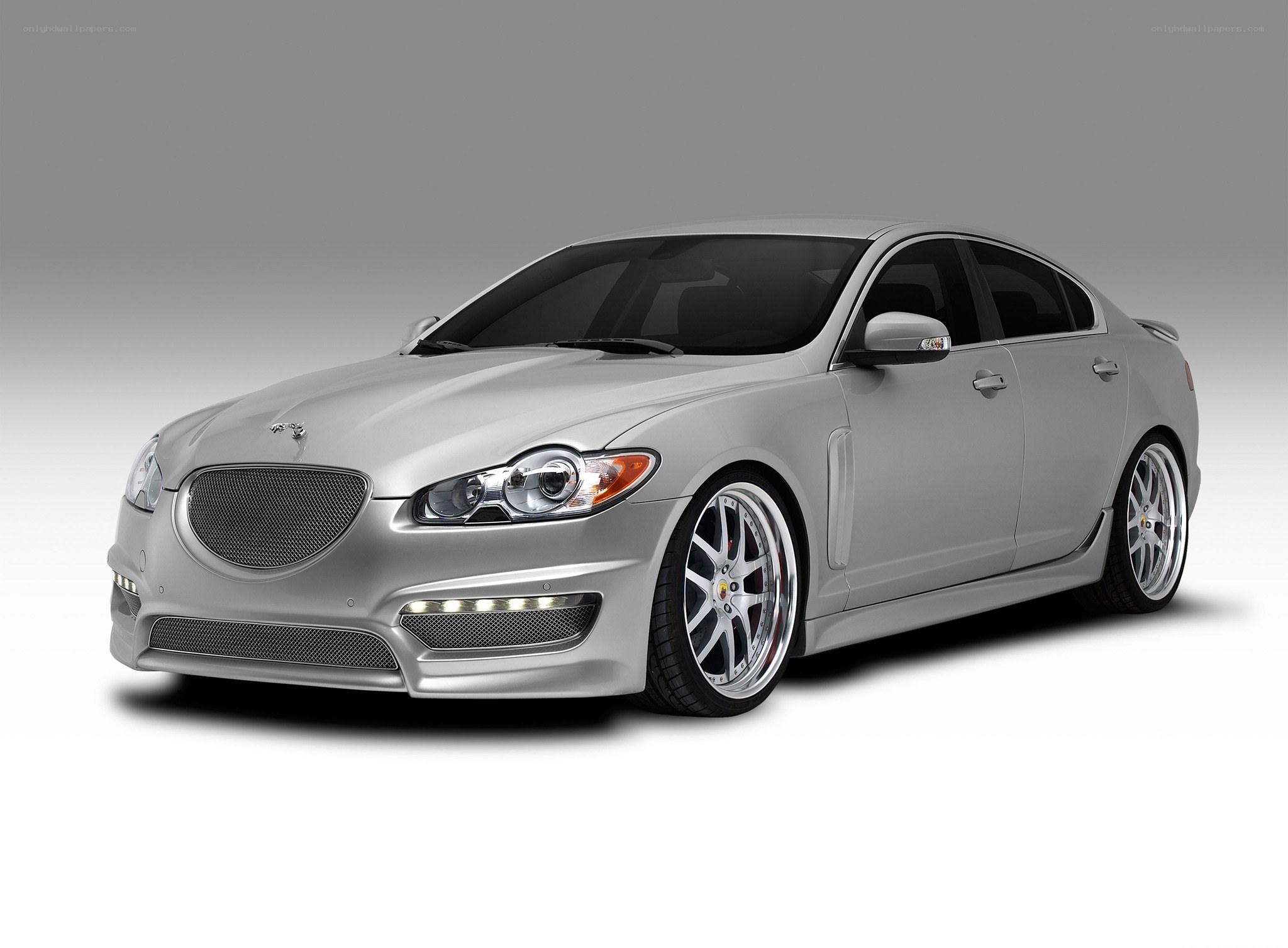 silver jaguar sedan