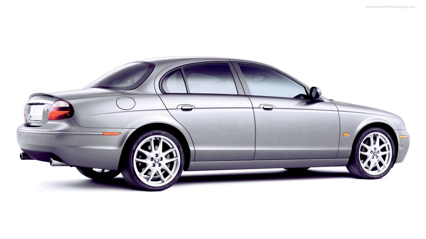 silver jaguar sedan car