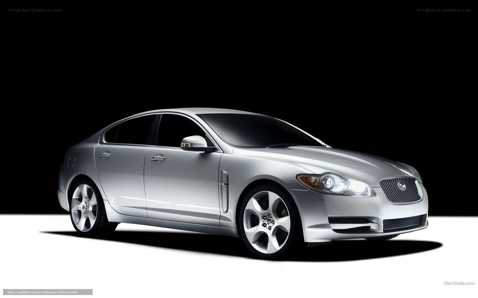 silver jaguar sedan car