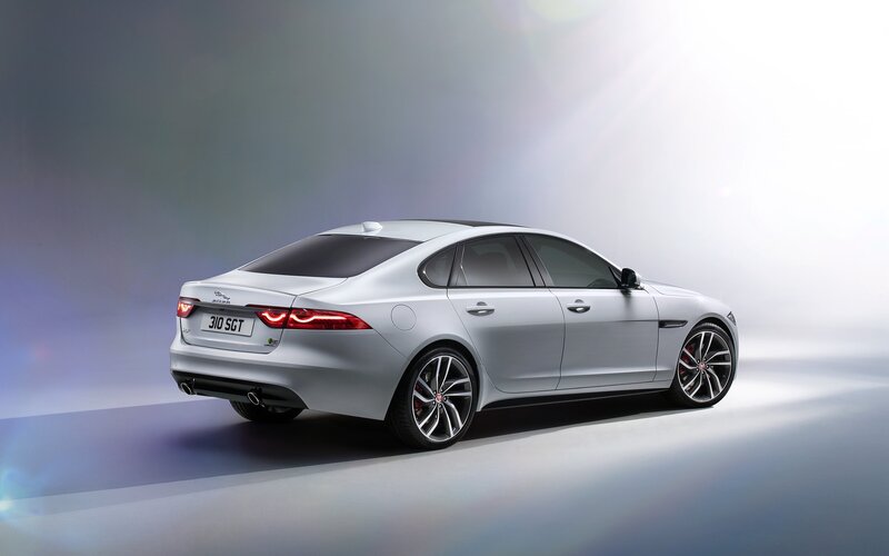 Silver Jaguar Sedan — Dramatic, Photograph, Car, License Plate