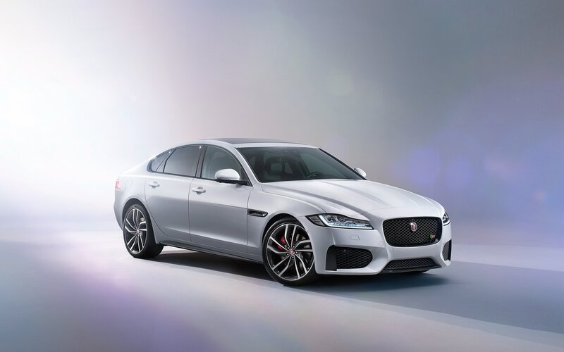 Silver Jaguar Sedan — Dramatic, Photograph, Car, Wheels