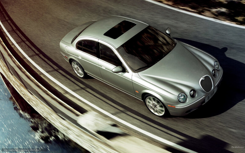 Silver Jaguar Sedan — Dynamic, Afternoon