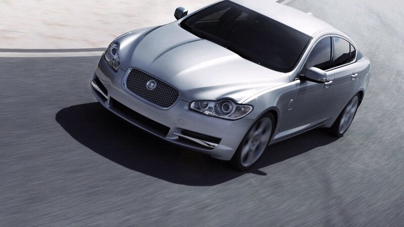 Silver Jaguar Sedan — Photograph