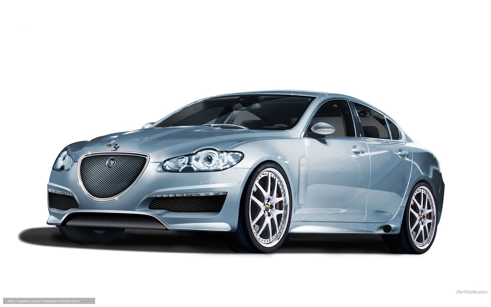 silver jaguar sedan
