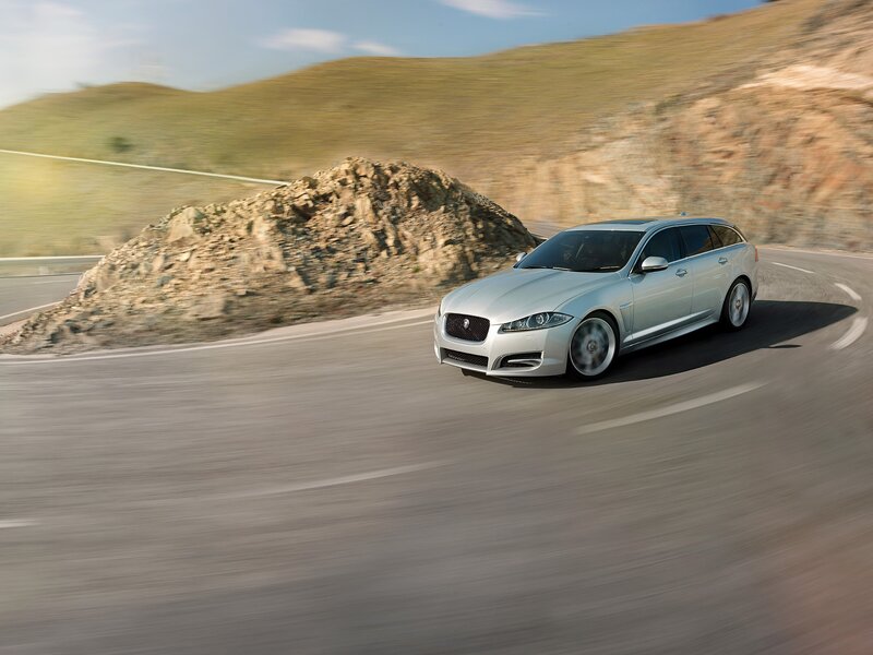 Silver Jaguar Station Wagon — Dynamic