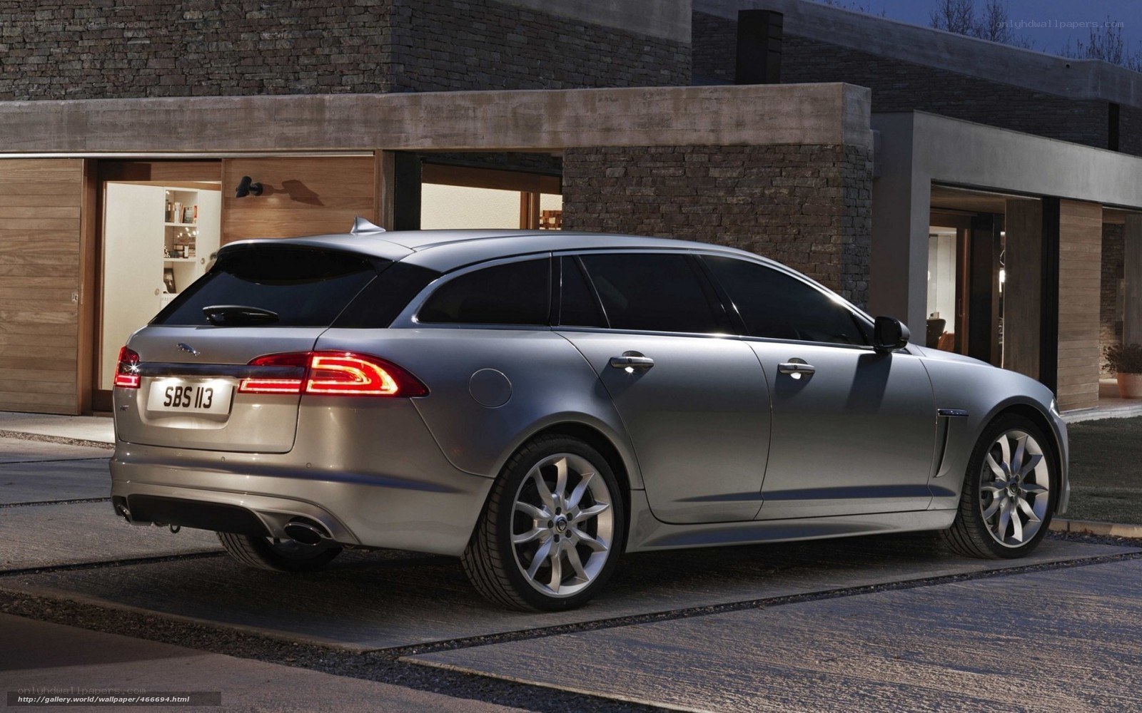 Silver Jaguar XF Sportbrake