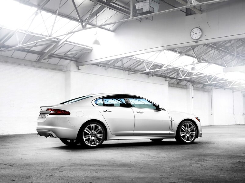 Silver Jaguar Xfr Sedan — White