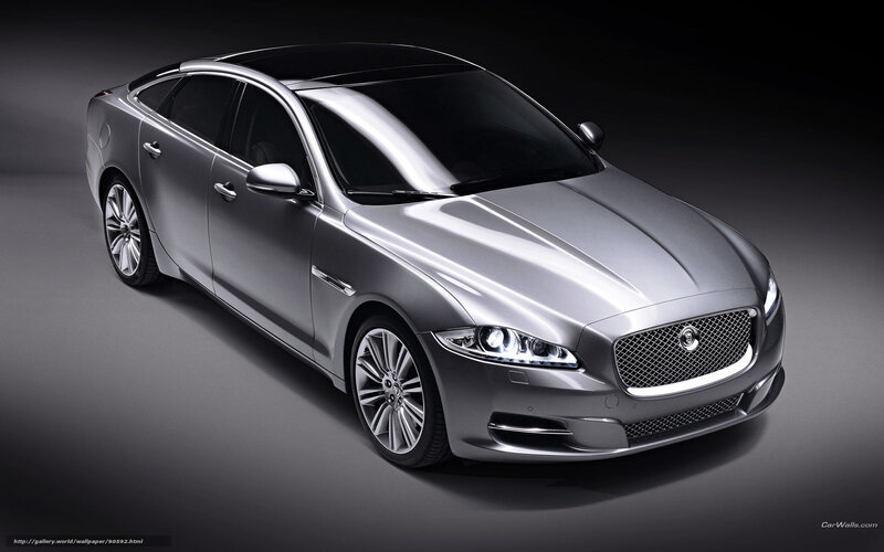 Silver Jaguar Xj — Dramatic, Photograph