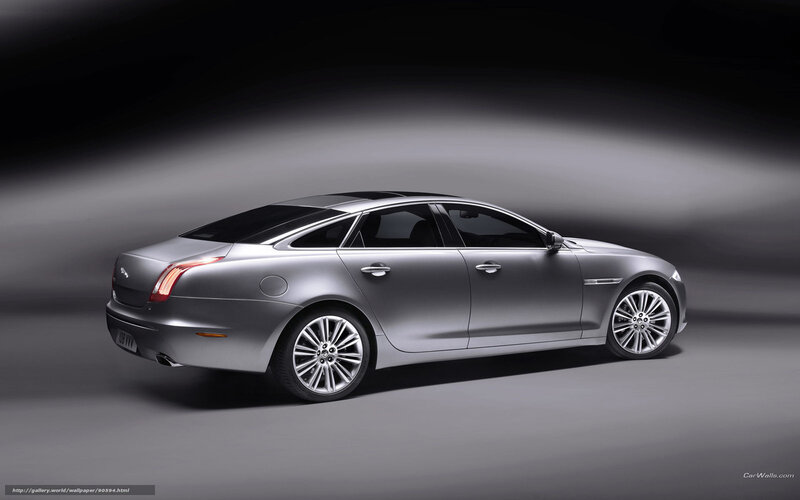 Silver Jaguar Xj Sedan — Dramatic, Photograph