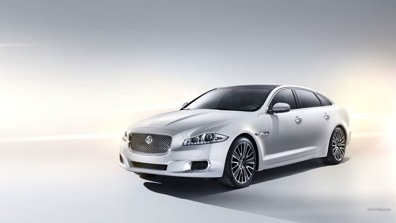 Silver Jaguar Xj Sedan — White