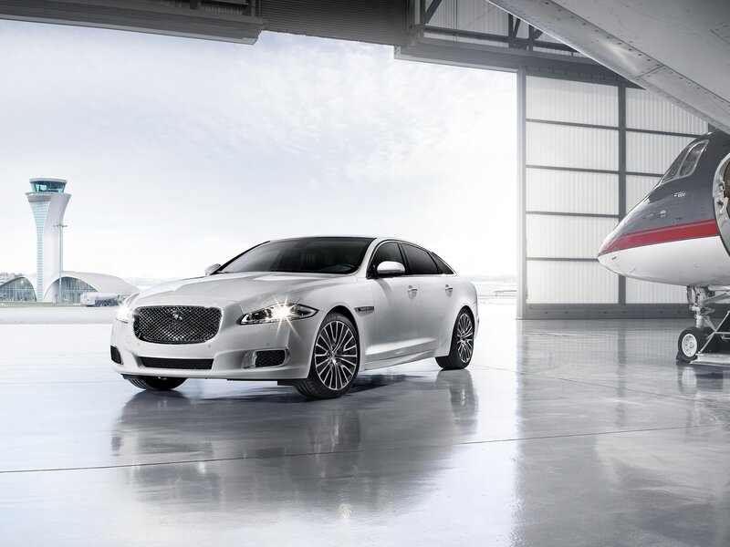 Silver Jaguar Xj — White