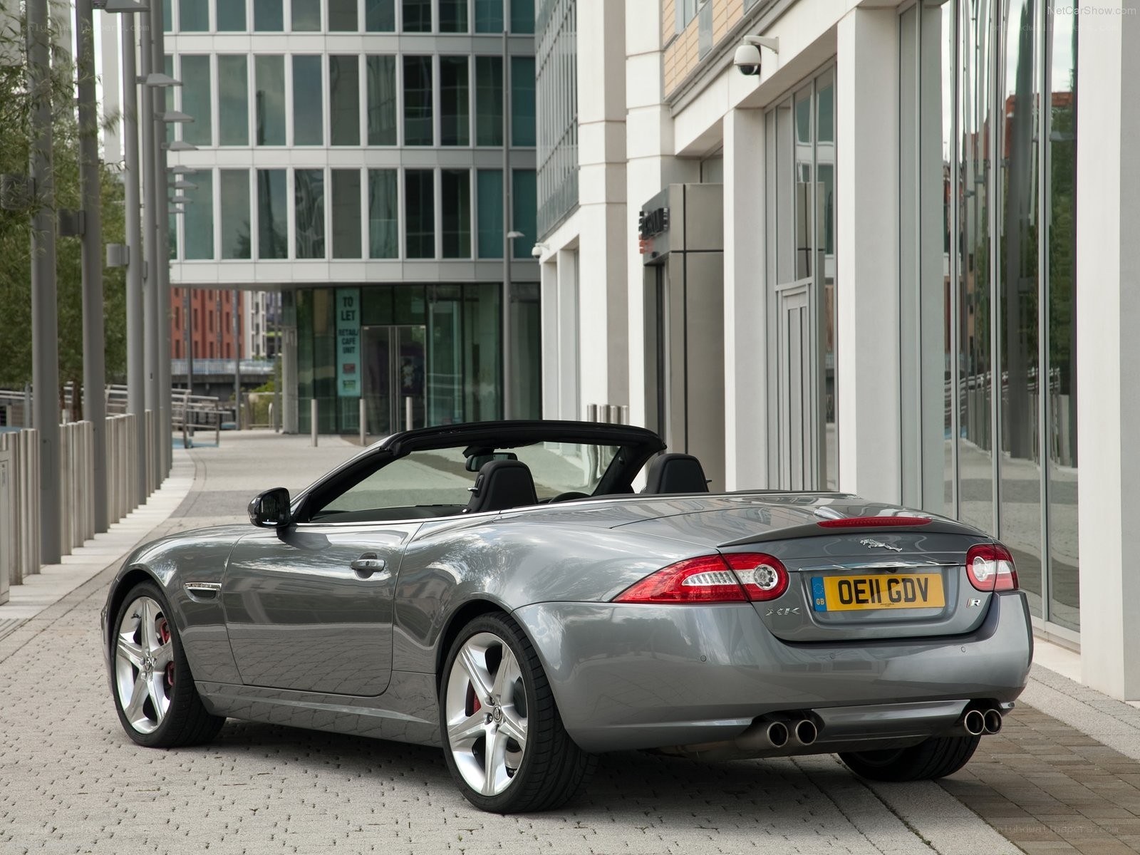 Silver Jaguar XK Convertible