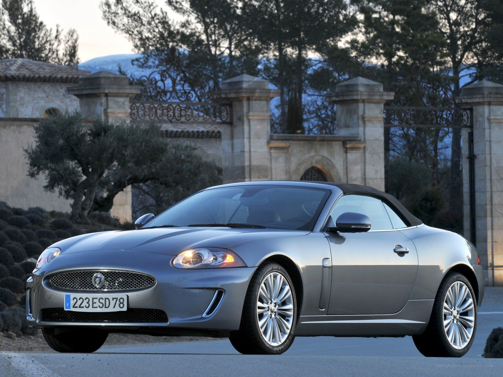 silver jaguar xk convertible