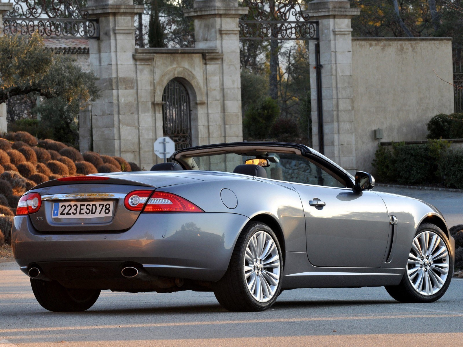silver jaguar xk convertible