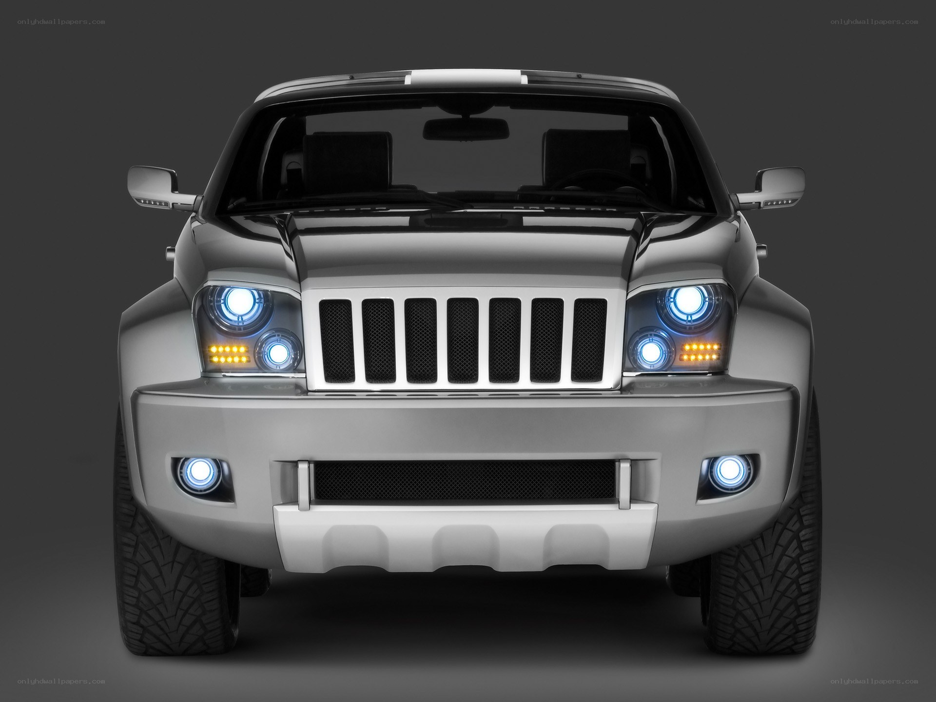 silver jeep concept vehicle