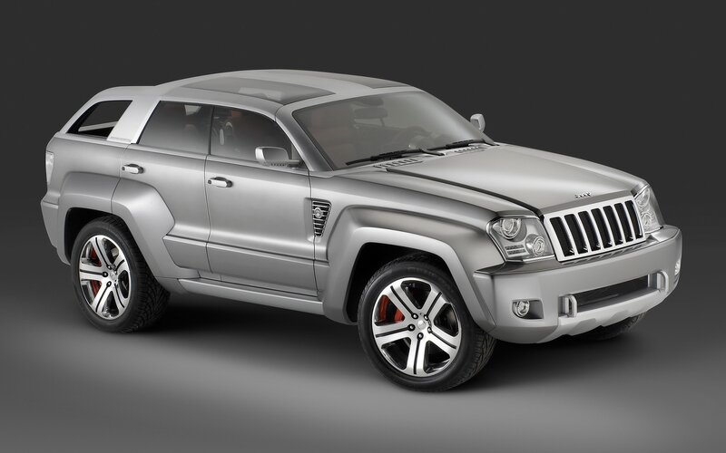 Silver Jeep Concept Vehicle