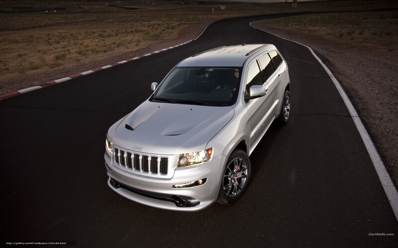 Silver Jeep on a racetrack