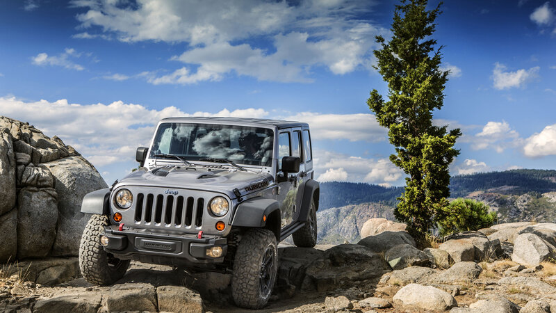 Silver Jeep Wrangler — Blue, Dramatic