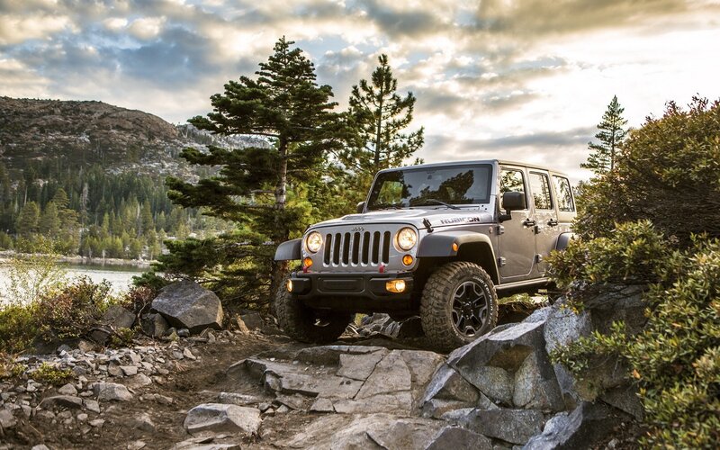 Silver Jeep Wrangler — Gray, Dramatic, Sunset, Photograph, Trees